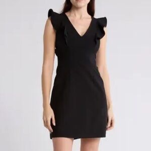 French Connection Whisper Ruffle Cap Sleeve A-Line Minidress